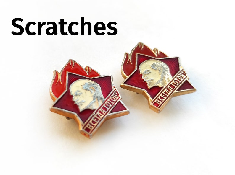 Communism Vladimir Lenin enamel pin Young Pioneer badge propaganda USSR Vintage Soviet memorabilia 1970s