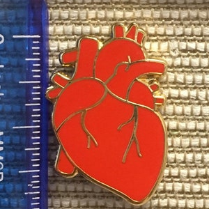 Anatomical Heart Enamel Pin or Necklaceavailable in 3 colorways image 3