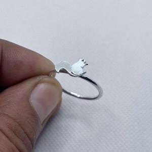 Sterling silver tiny Mickey Mouse inspired ring, mouse ring, silver Mickey ring, dainty ring, dainty Mickey ring image 3