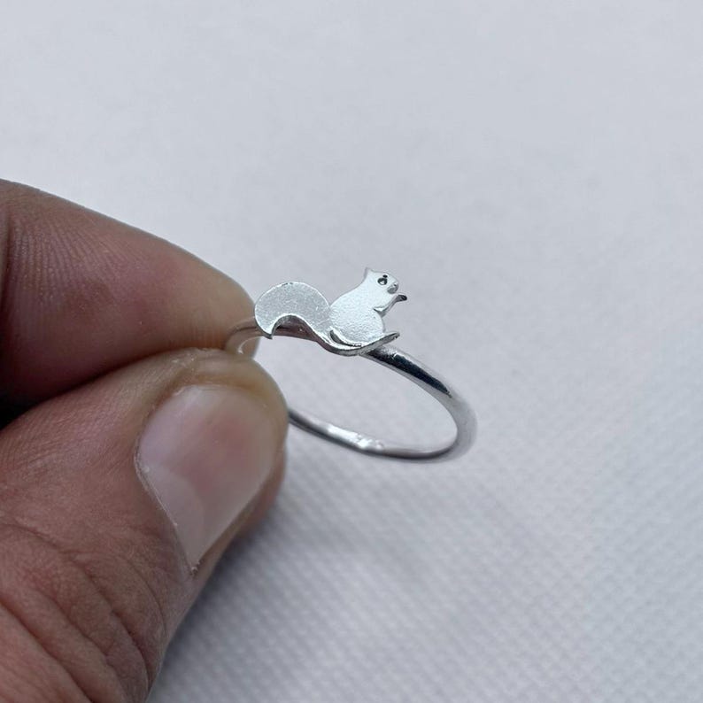 Sterling silver tiny Mickey Mouse inspired ring, mouse ring, silver Mickey ring, dainty ring, dainty Mickey ring image 3