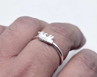 Sterling Silber Tiger Ring, Wild Animal Schmuck, Minimalist Tiger Ring, Mut Geschenk für Sie, Geschenk zum Geburtstag