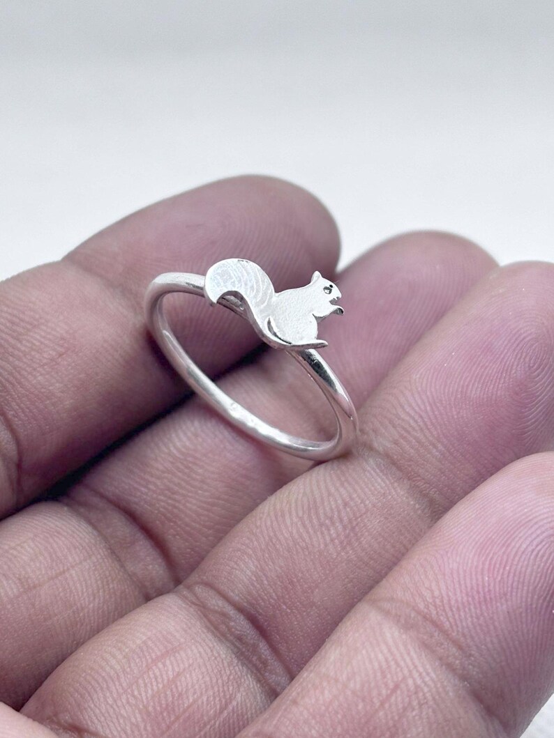 Sterling silver tiny Mickey Mouse inspired ring, mouse ring, silver Mickey ring, dainty ring, dainty Mickey ring image 7