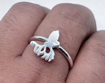 Hirsch Bandring Trendy Band Neues Design Massiv Band 925 Sterling Silber Ring Statement Ring Hirsch Form Ring
