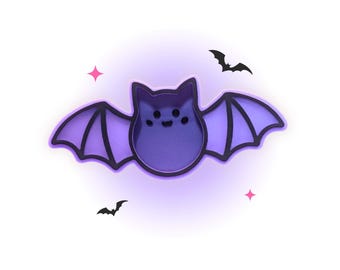 Escondite para arañas saltarinas murciélago 'Boo' / Lindo escondite magnético para arañas / Escondite para invertebrados arborícolas kawaii