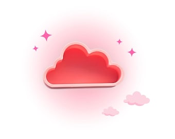 Escondite para arañas saltarinas en nubes / Decoración para terrario de arañas impresa en 3D / Lindo escondite rosa en forma de nube / Escondite para invertebrados arborícolas / Decoración magnética para arañas
