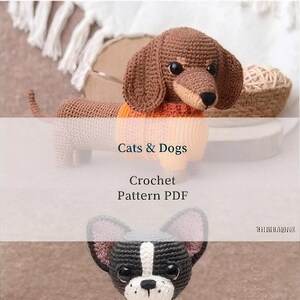 Häkelanleitung für Hunde und Katzen (PDF) | Amigurumi-Spielzeug-Tutorial (Digitaler Download)