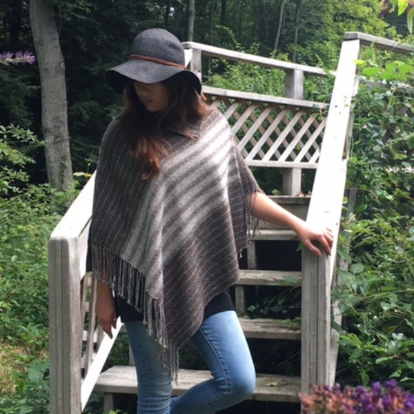 Rustic Poncho for Rigid Heddle Loom PDF Weaving Pattern