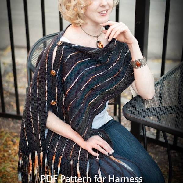 3-Button Wrap Revisited PDF Pattern Download for Rigid Heddle Loom & 2 or 4-Harness Loom