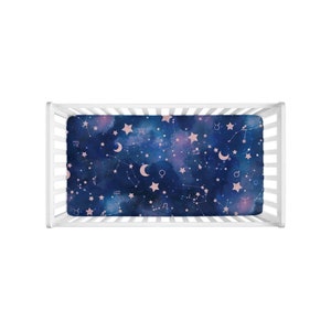 Zodiac Stars And Moons Celestial Watercolor Astrology Crib Sheets