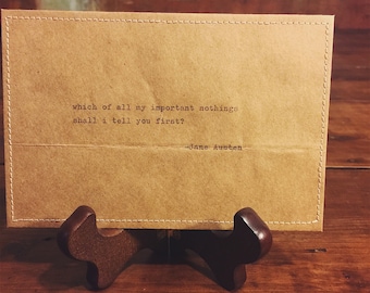 important nothings postcard