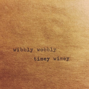 wibbly wobbly timey wimey postcard image 2
