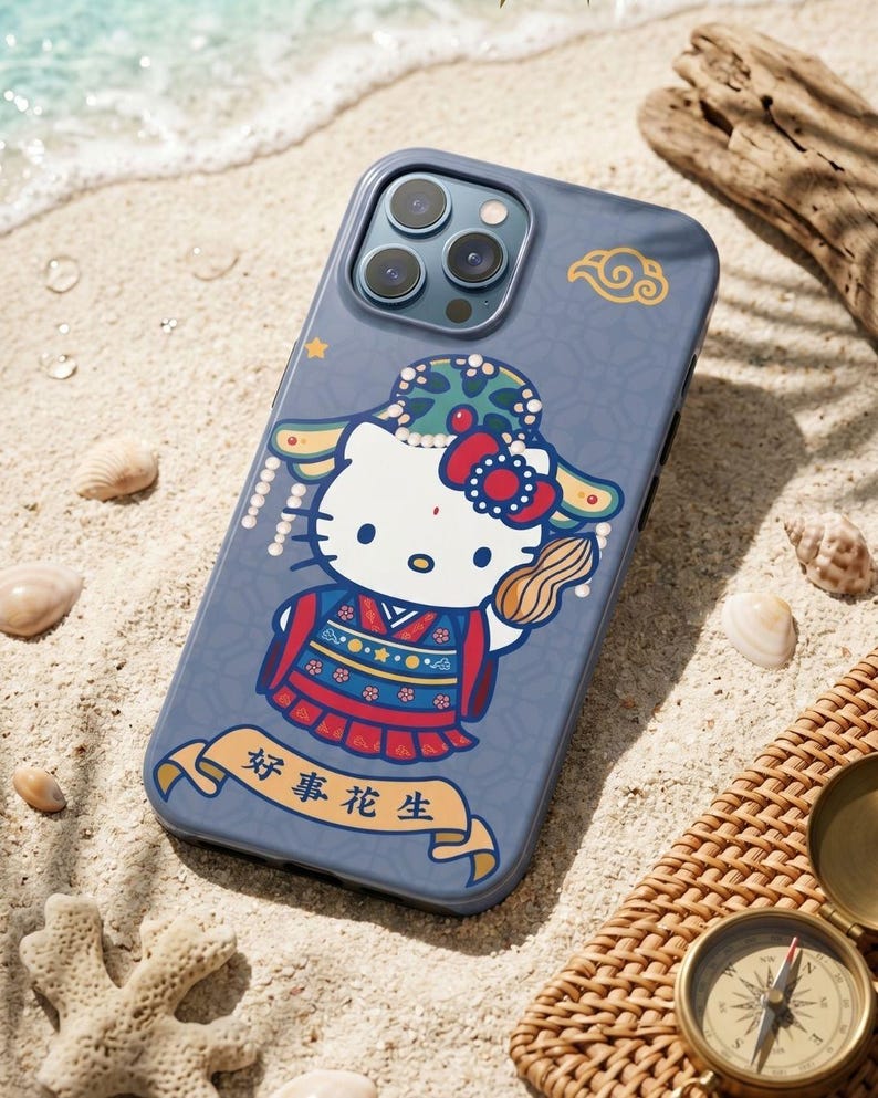 Hello Kitty in Traditional Dress phone case | Cute Kawaii Asian motif image 4