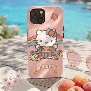 Hello Kitty in Traditional Dress Phone Case | Cute Pink Phone Case image 1