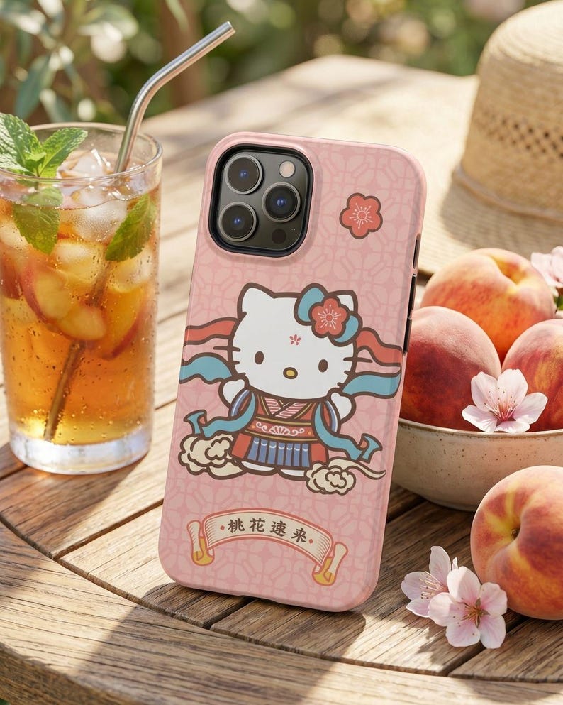 Hello Kitty in Traditional Dress Phone Case | Cute Pink Phone Case image 7