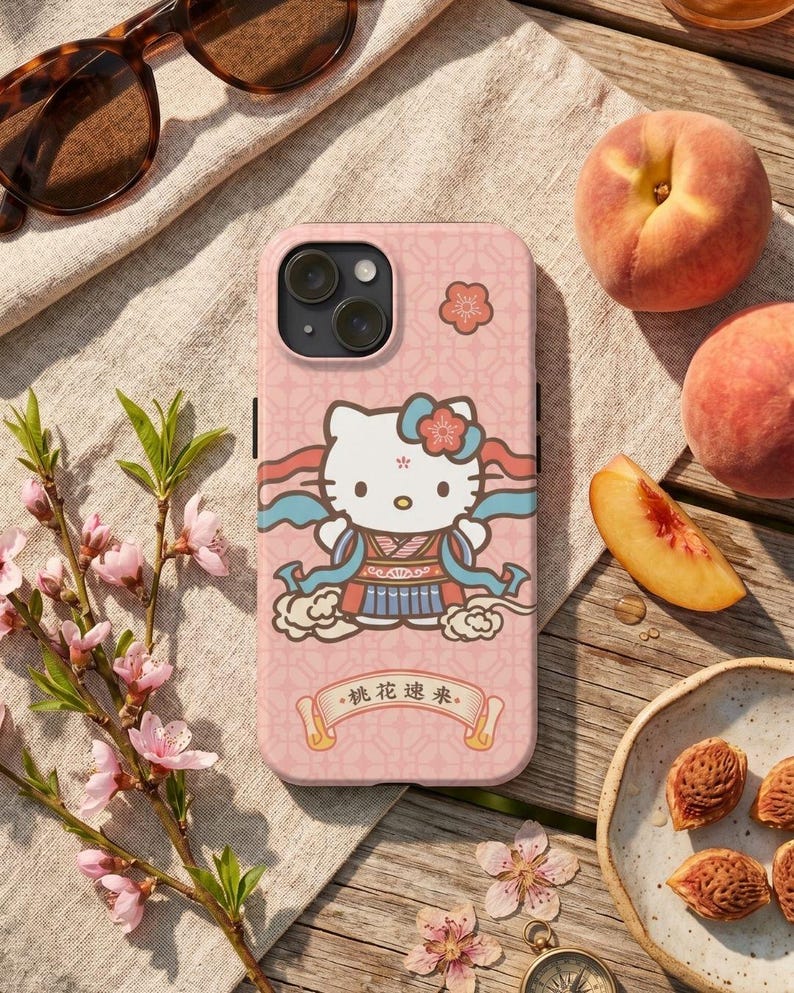 Hello Kitty in Traditional Dress Phone Case | Cute Pink Phone Case image 8