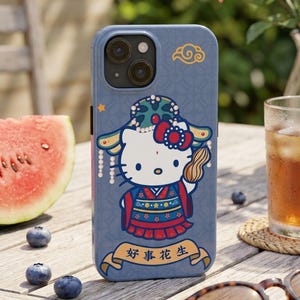 Hello Kitty in Traditional Dress phone case | Cute Kawaii Asian motif image 2