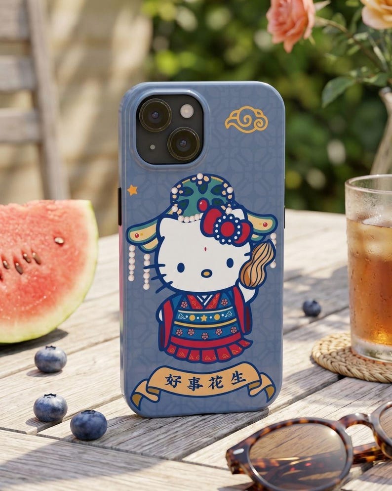 Hello Kitty in Traditional Dress phone case | Cute Kawaii Asian motif image 2
