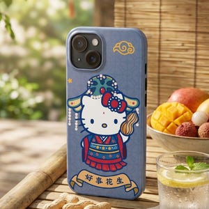 Hello Kitty in Traditional Dress phone case | Cute Kawaii Asian motif image 1