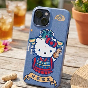 Hello Kitty in Traditional Dress phone case | Cute Kawaii Asian motif image 3
