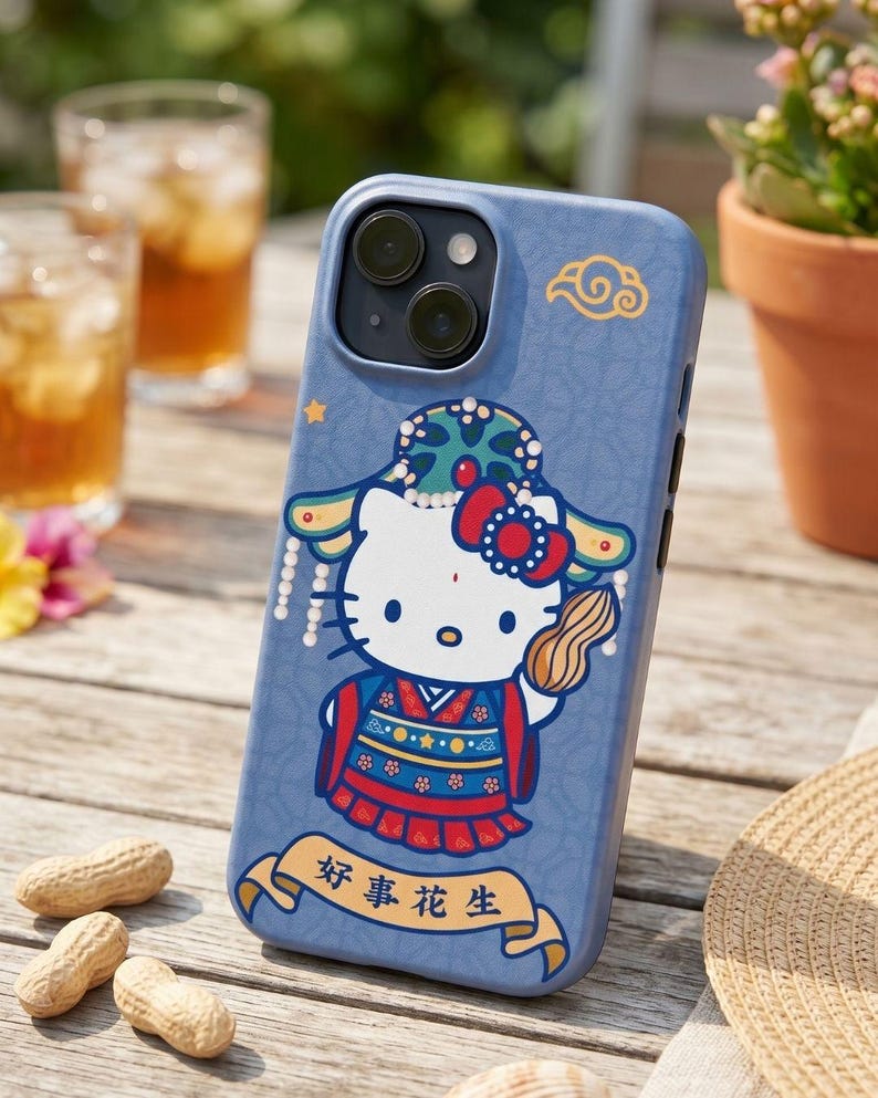 Hello Kitty in Traditional Dress phone case | Cute Kawaii Asian motif image 3
