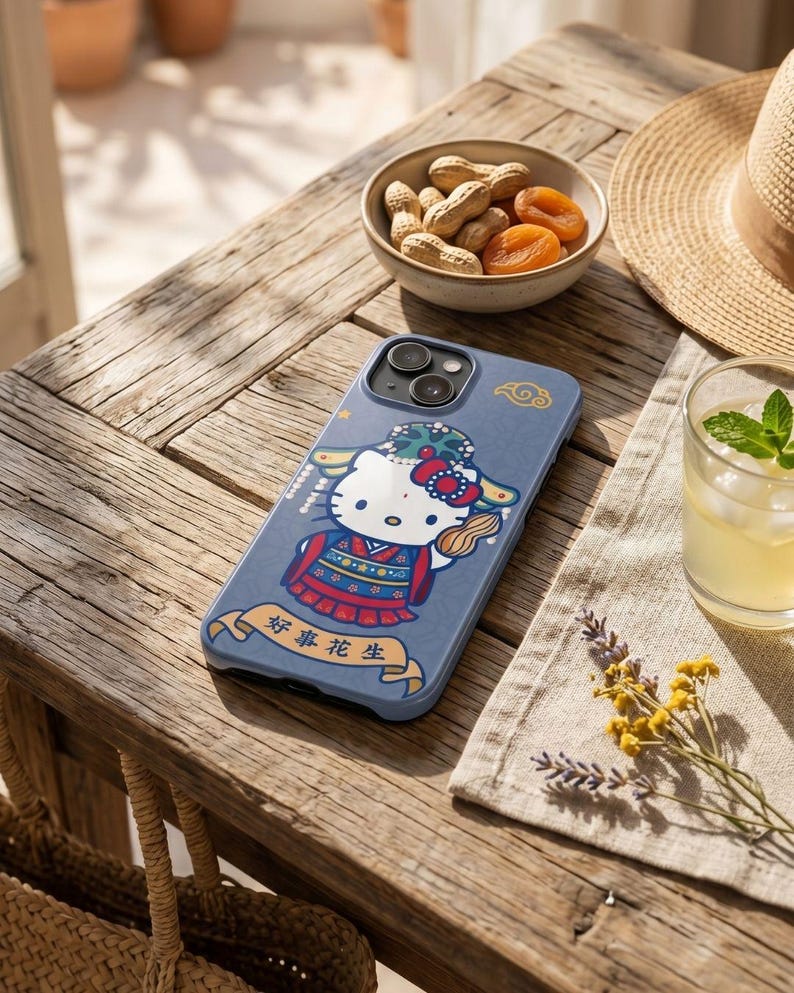 Hello Kitty in Traditional Dress phone case | Cute Kawaii Asian motif image 6