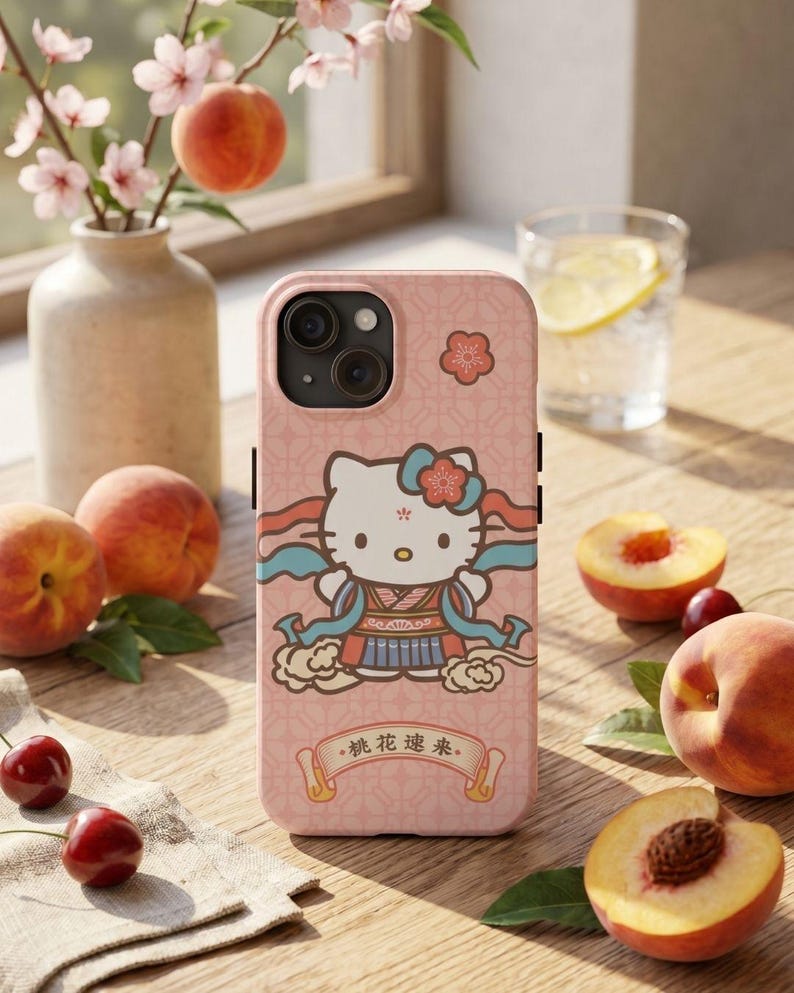 Hello Kitty in Traditional Dress Phone Case | Cute Pink Phone Case image 5
