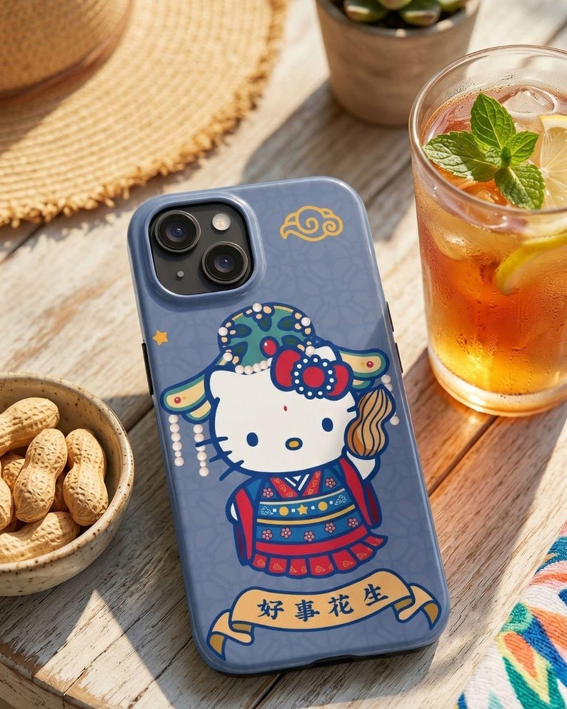 Hello Kitty in Traditional Dress phone case | Cute Kawaii Asian motif image 7