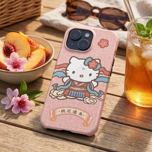 Hello Kitty in Traditional Dress Phone Case | Cute Pink Phone Case image 4