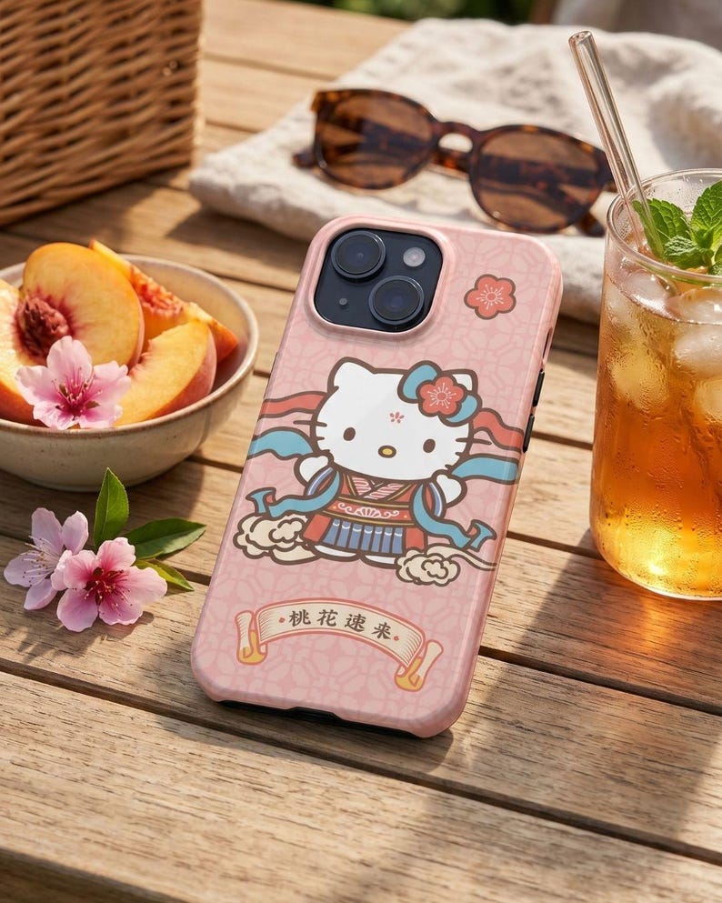 Hello Kitty in Traditional Dress Phone Case | Cute Pink Phone Case image 4