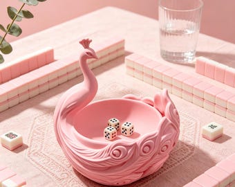 Peacock Mahjong Würfelhalter, amerikanischer Mahjong Würfelhalter, Mahjong Tischzubehör, 3D Druck Modell Dateien