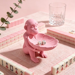 Monkey Mahjong Tray,American Mahjong Dice Holder,3D printed ,Game Night Gift,gift for Mahjong lovers of all levels