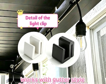 Mirador Pergola Kompatibel String Licht Clips, kein Bohren, kein Klebstoff, Outdoor Schnur Clips, Licht Clips