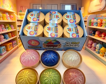 Knödel Squishy Spielzeug, Glitzer schnell Rebound Stress Relief Fidget Spielzeug, niedliches Bao Bun Squeeze Spielzeug für Kinder Erwachsene, sensorische Angst Relief Geschenk