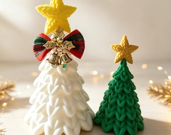 3D-printed knitted Christmas tree | 3 sizes | Customizable  | Christmas decoration | Scandi decor