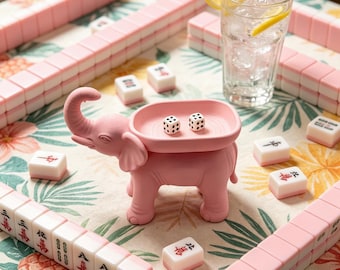 Elefant Mahjong Würfeltablett, amerikanischer Mahjong Würfelhalter, Mahjong Tischzubehör, 3D Druck Modell-Dateien
