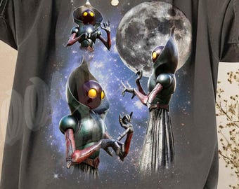 Three Flatwoods Monster Moon Shirt, Vintage Cryptid Galaxy Tee, Celestial Alien Art, Aesthetic 90s SciFi Graphic T-shirt, Space Monster Gift