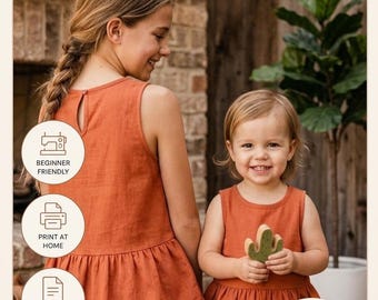 Kids Peplum Top Sewing Pattern | Girls, Toddler Sizes (PDF Download)