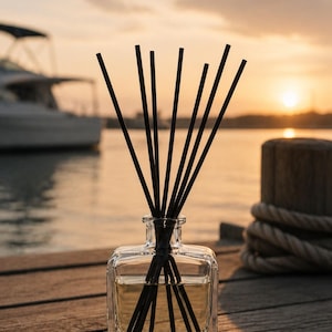 Dock at Sunset Reed Diffuser | Birch Wood, Sandalwood & Soft Musk | Eco-Friendly Home Fragrance