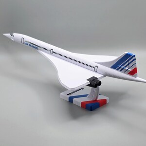 3Dプリント製コンコルド飛行機地図キット – 装飾モデル、受注生産