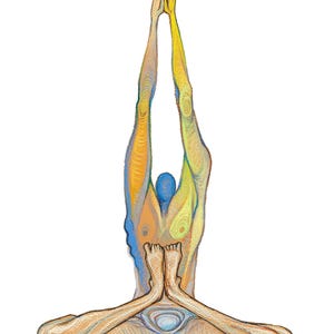 Sukhasana Yoga Pose | Downloadable Design for Decor and Meditation