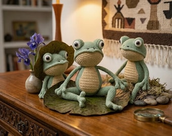 Amigurumi Frog Crochet Pattern PDF, Cute Frog Plush Toy Pattern, Kawaii Stuffed Animal, Crochet Baby Gift, Instant Download Amigurumi PDF