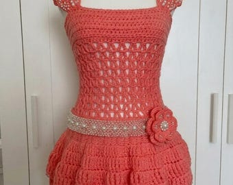 Crochet Pearl Dress Pattern PDF Boho Dress Crochet Gown Lace Dress Pattern Handmade Summer Dress Advanced Crochet Tutorial