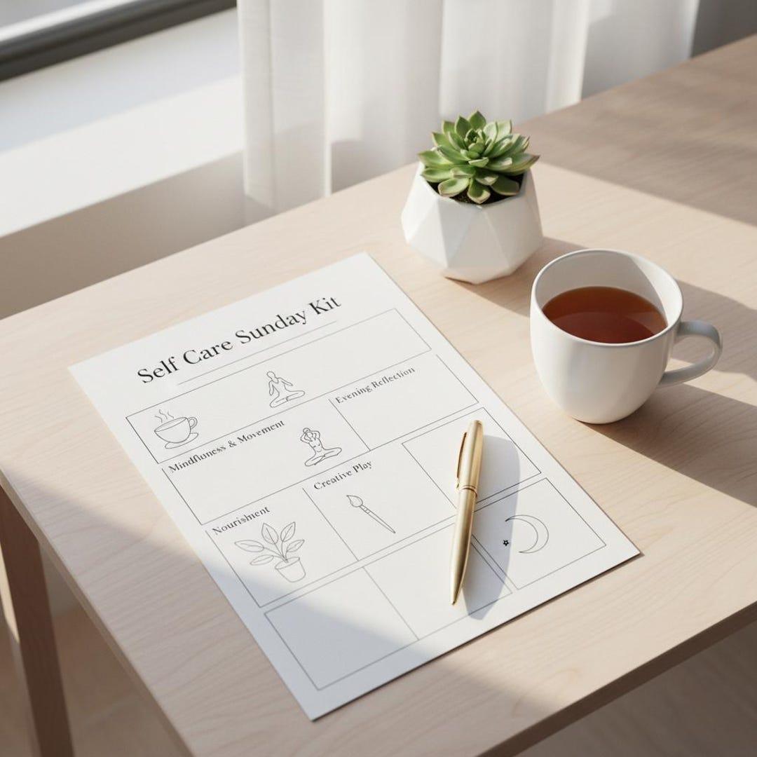 Self Care Sunday Kit Printable | Weekly Reset Ritual Morning Routine ...