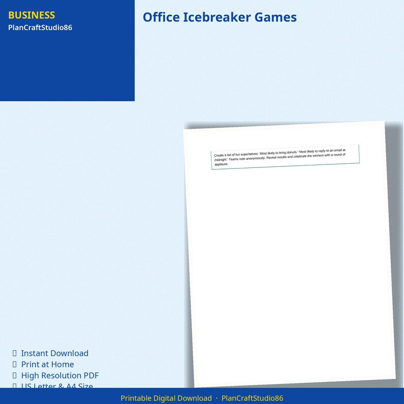 Office Icebreaker Games Bundle | Printable Team Building Activities ...