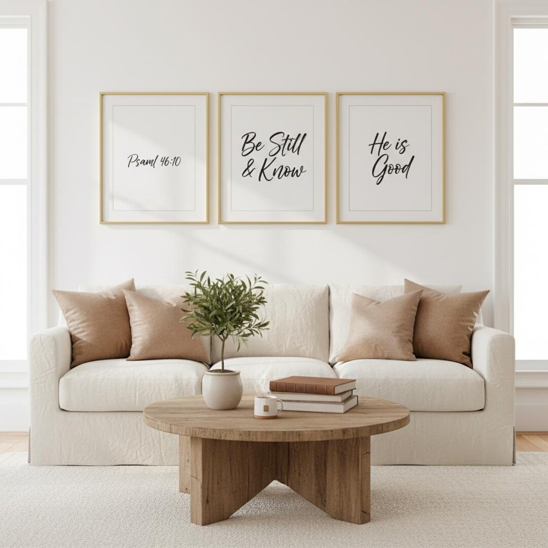Scripture Wall Art Set | 6 Printable Bible Verse Prints | Christian ...