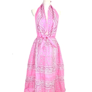 Bandana Scarf Backless  Dress  Adjustable waist