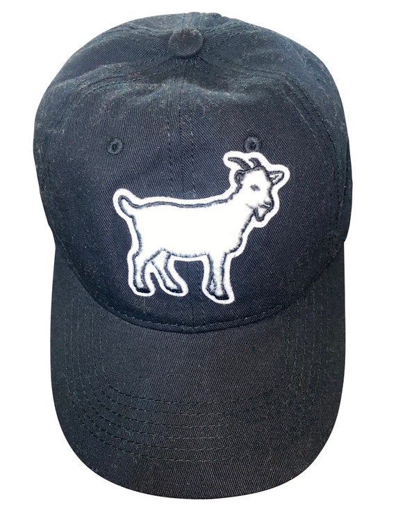 Goat Cap Hat Black Greatest of All Time Etsy