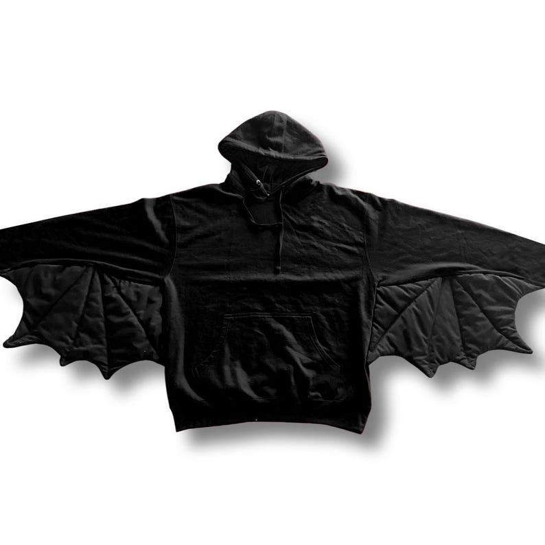 Batwing Sleeve Hoodie - Etsy