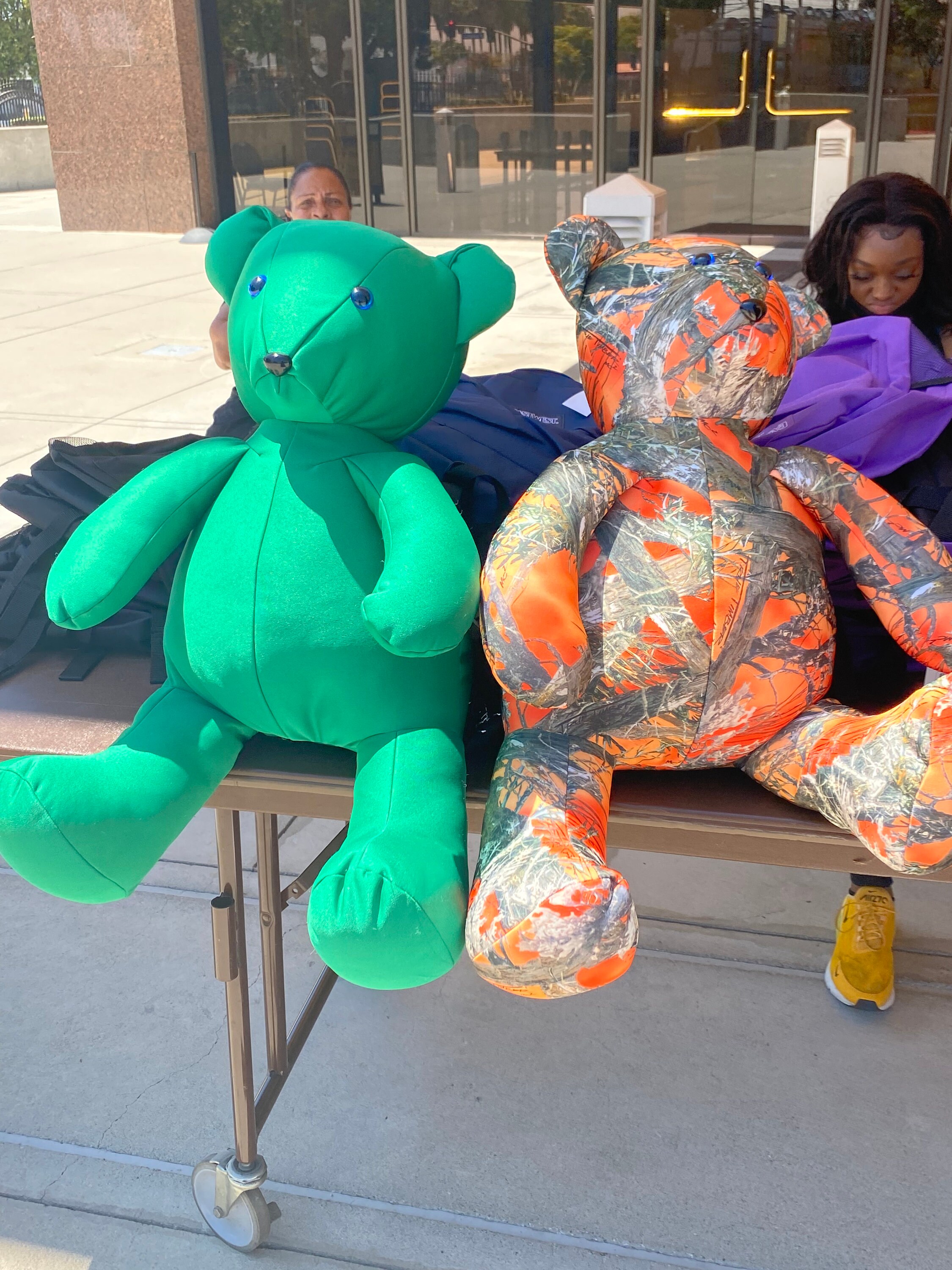 Backpack Teddy Bear Bandana Fabric Plush Toy Bag Kente 