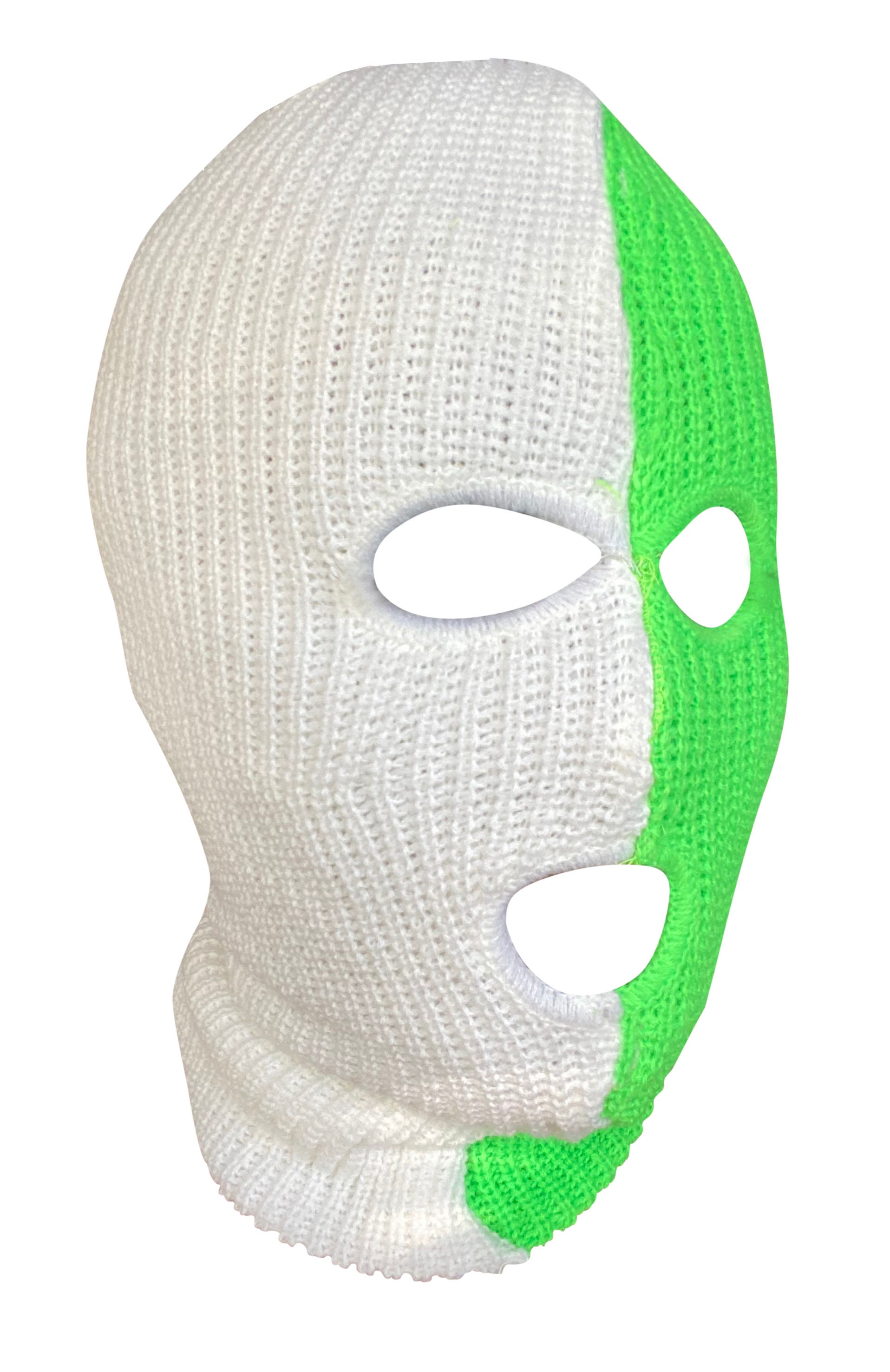 Neon Green House Head Smiles Ski Mask